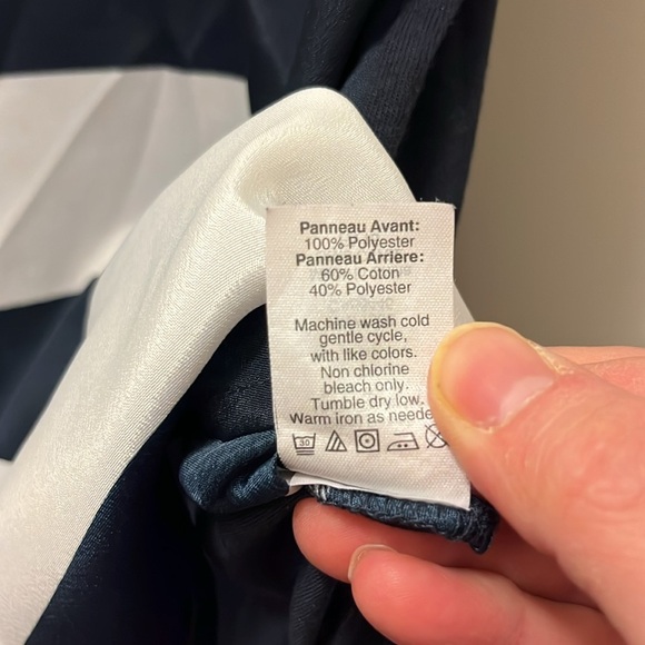 Jcrew Navy and White Striped Sleeveless Top size small - Picture 4 of 7